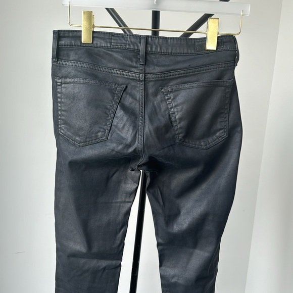 AG Faux Leather Jeans | The Legging Ankle Moto | Black | 27 - Picture 7 of 11